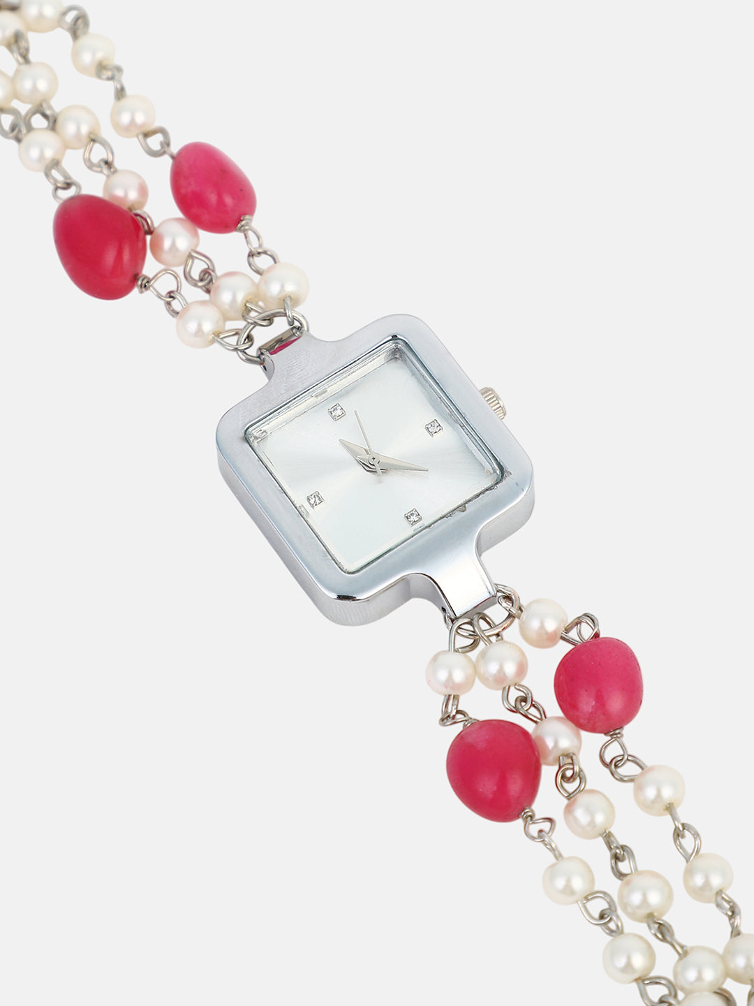 The Begum Square Watch - Ruby Red