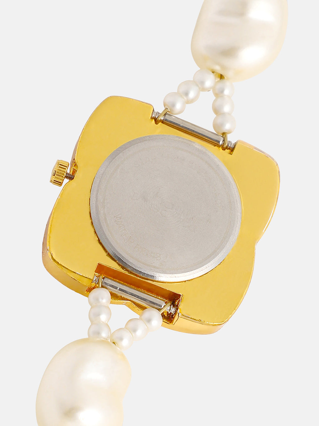 The Flora-Pearl Round Watch - Pearl White