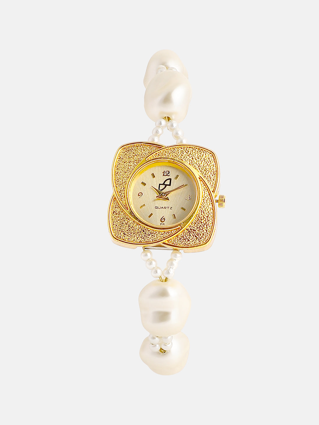 The Flora-Pearl Round Watch - Pearl White