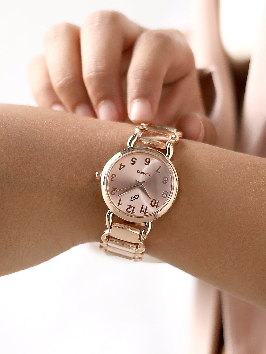The Giorno-Orblink Round Watch - Rose Gold