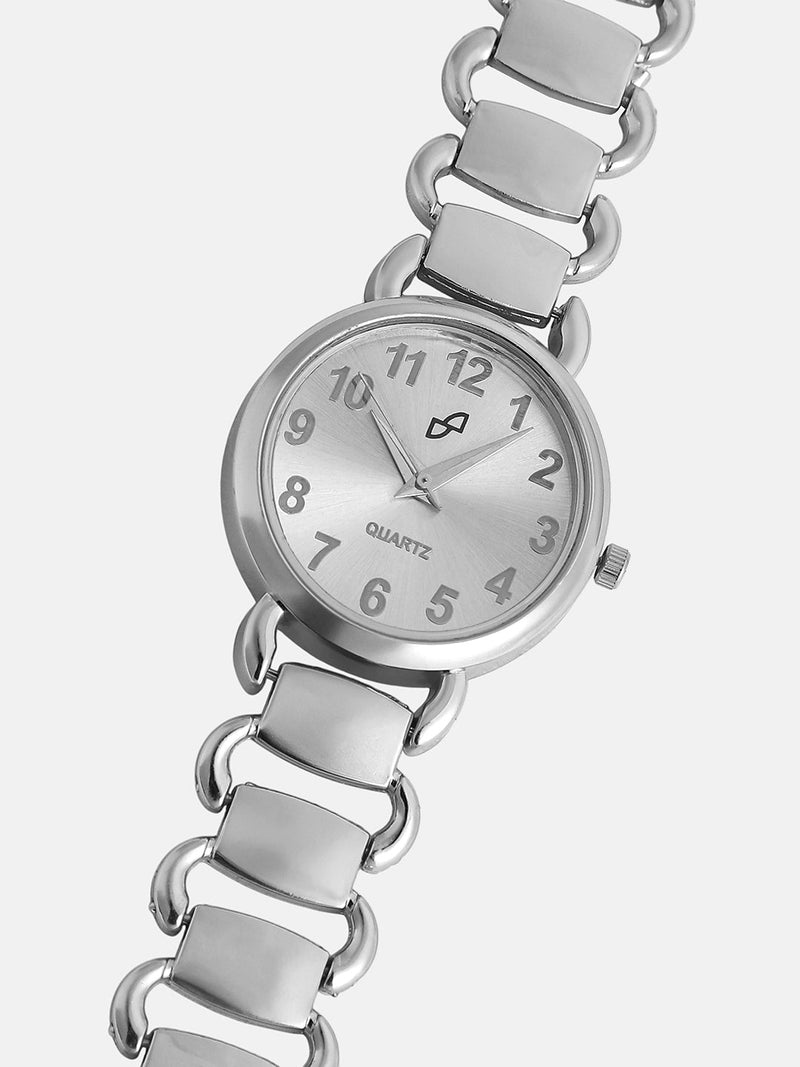 The Giorno-Orblink Round Watch - Metallic Silver