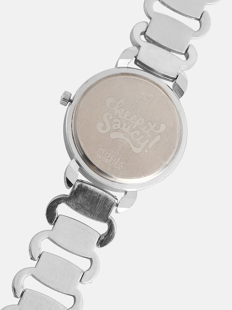 The Giorno-Orblink Round Watch - Metallic Silver