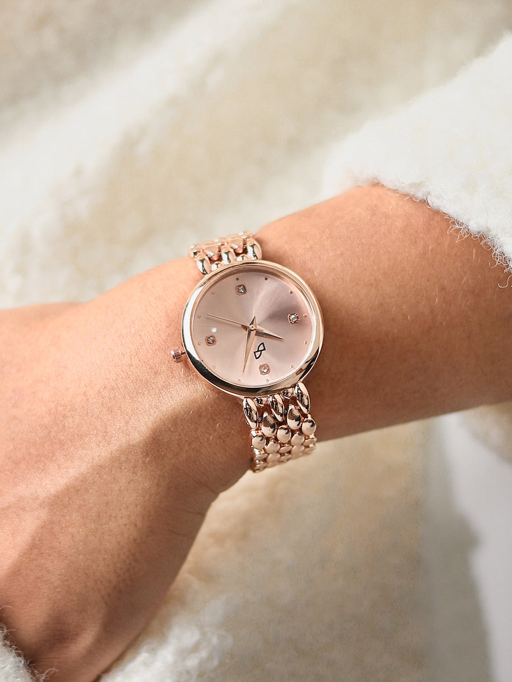 The Giorno-Venin Round Watch - Rose Gold
