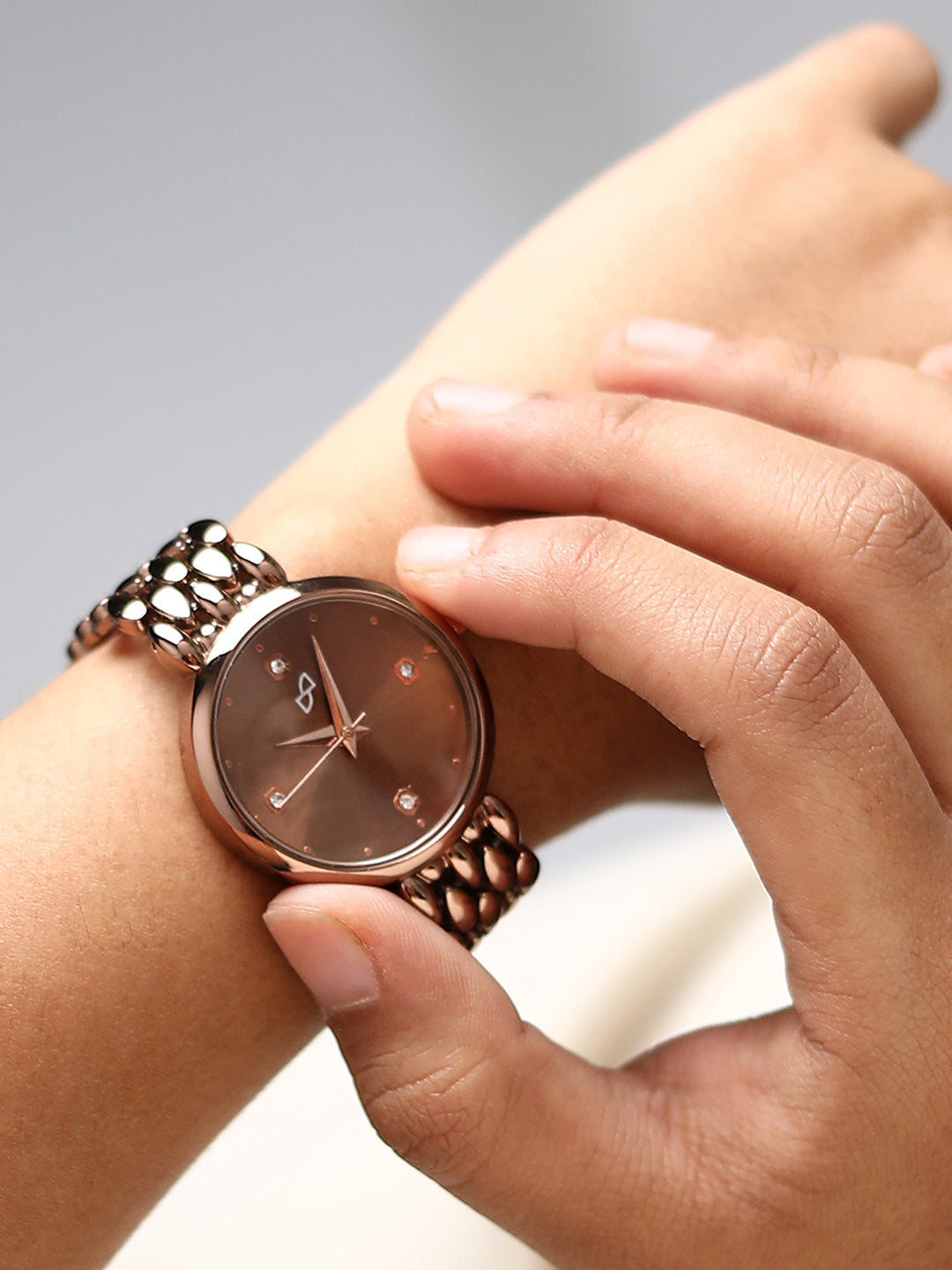 The Giorno-Venin Round Watch - Bronze Brown
