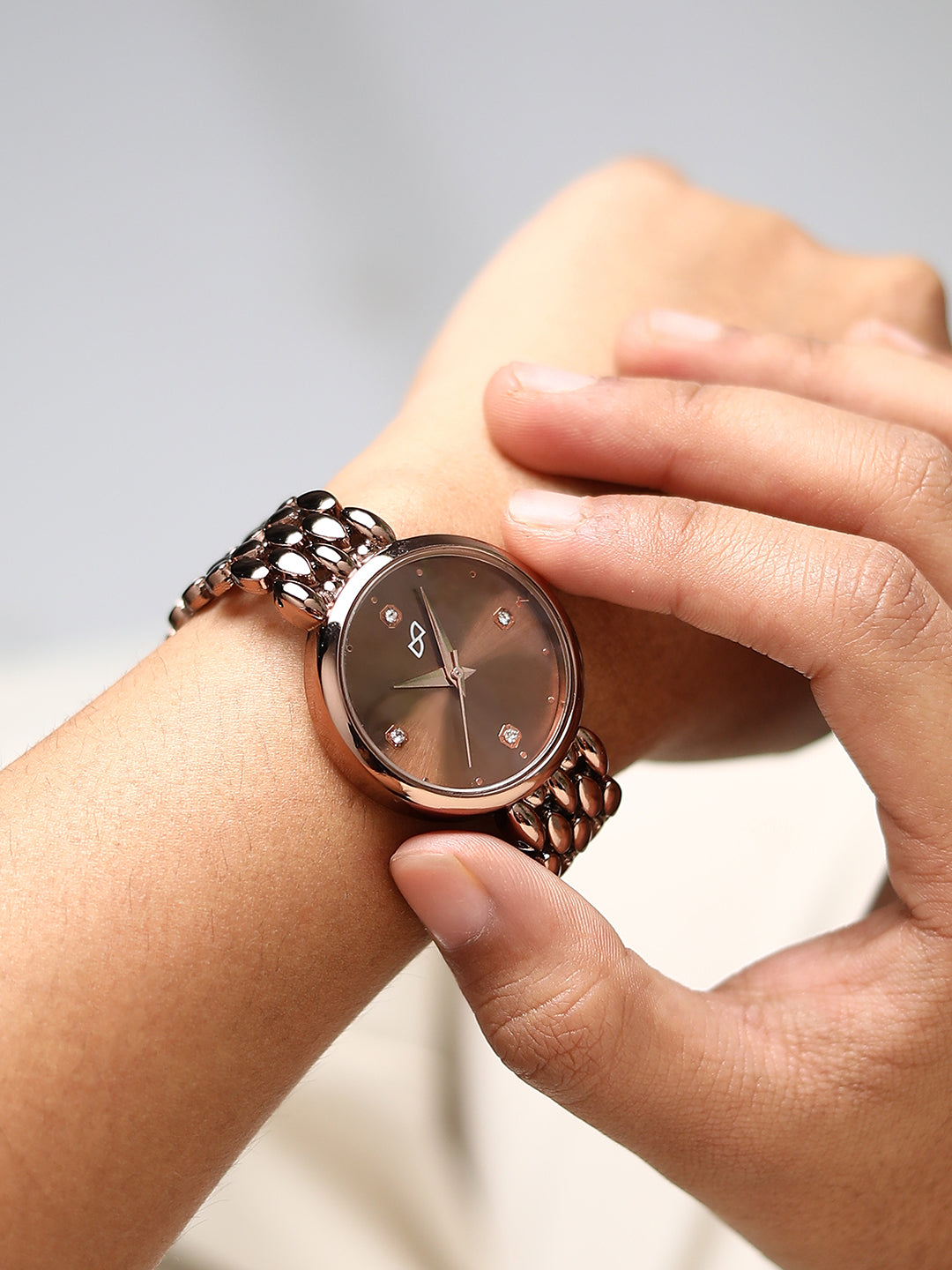The Giorno-Venin Round Watch - Bronze Brown