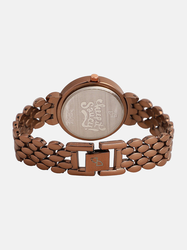 The Giorno-Venin Round Watch - Bronze Brown