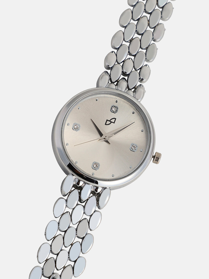 The Giorno-Venin Round Watch - Metallic Silver