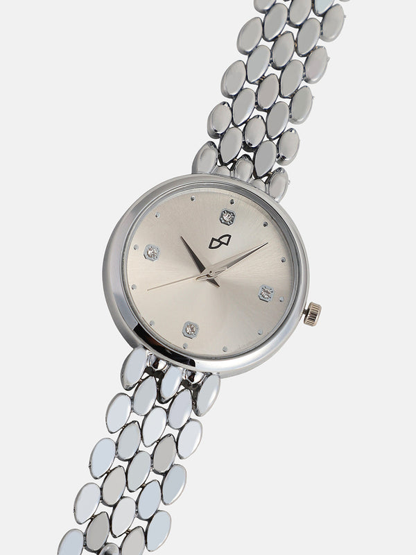The Giorno-Venin Round Watch - Metallic Silver