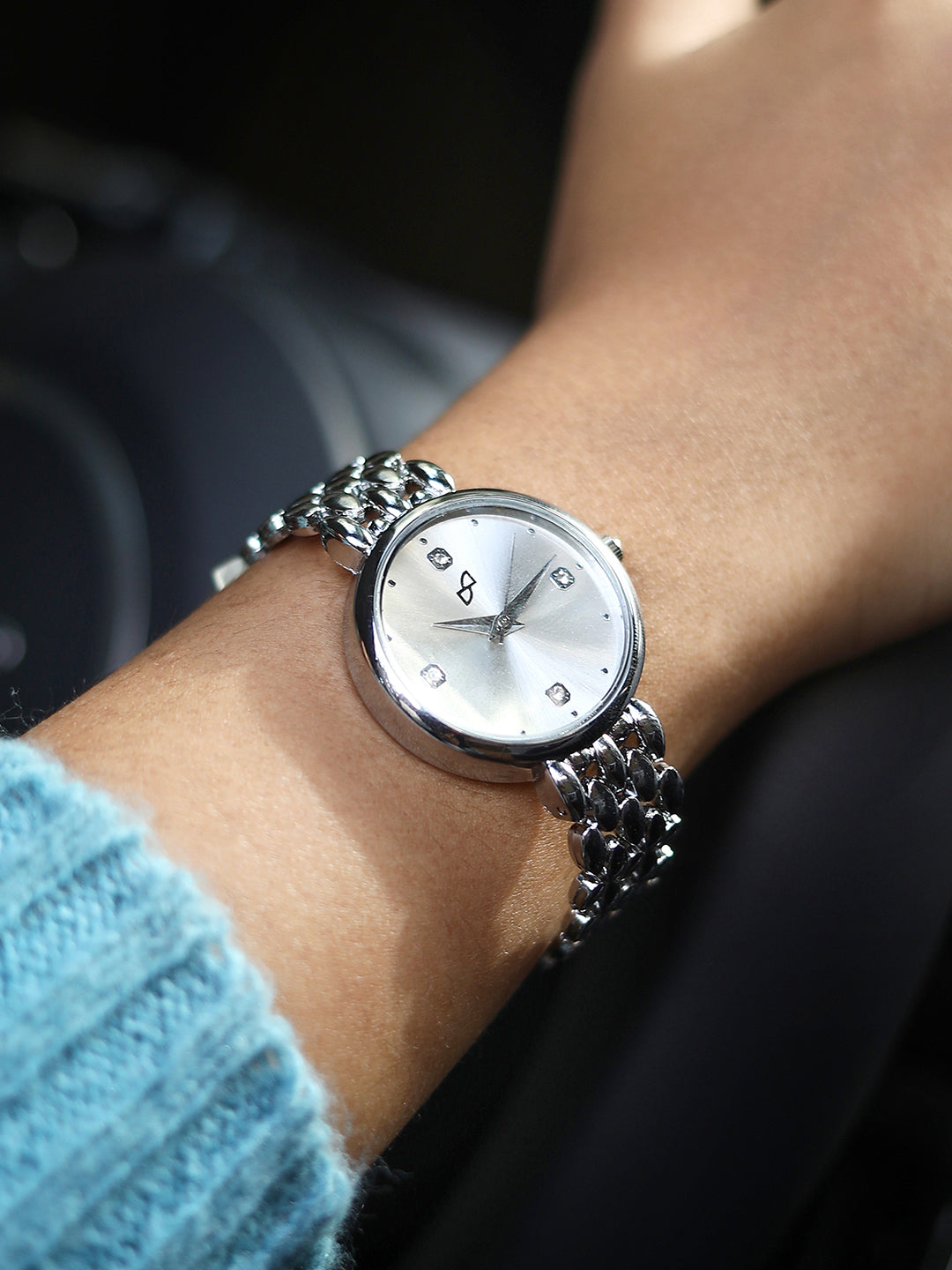 The Giorno-Venin Round Watch - Metallic Silver