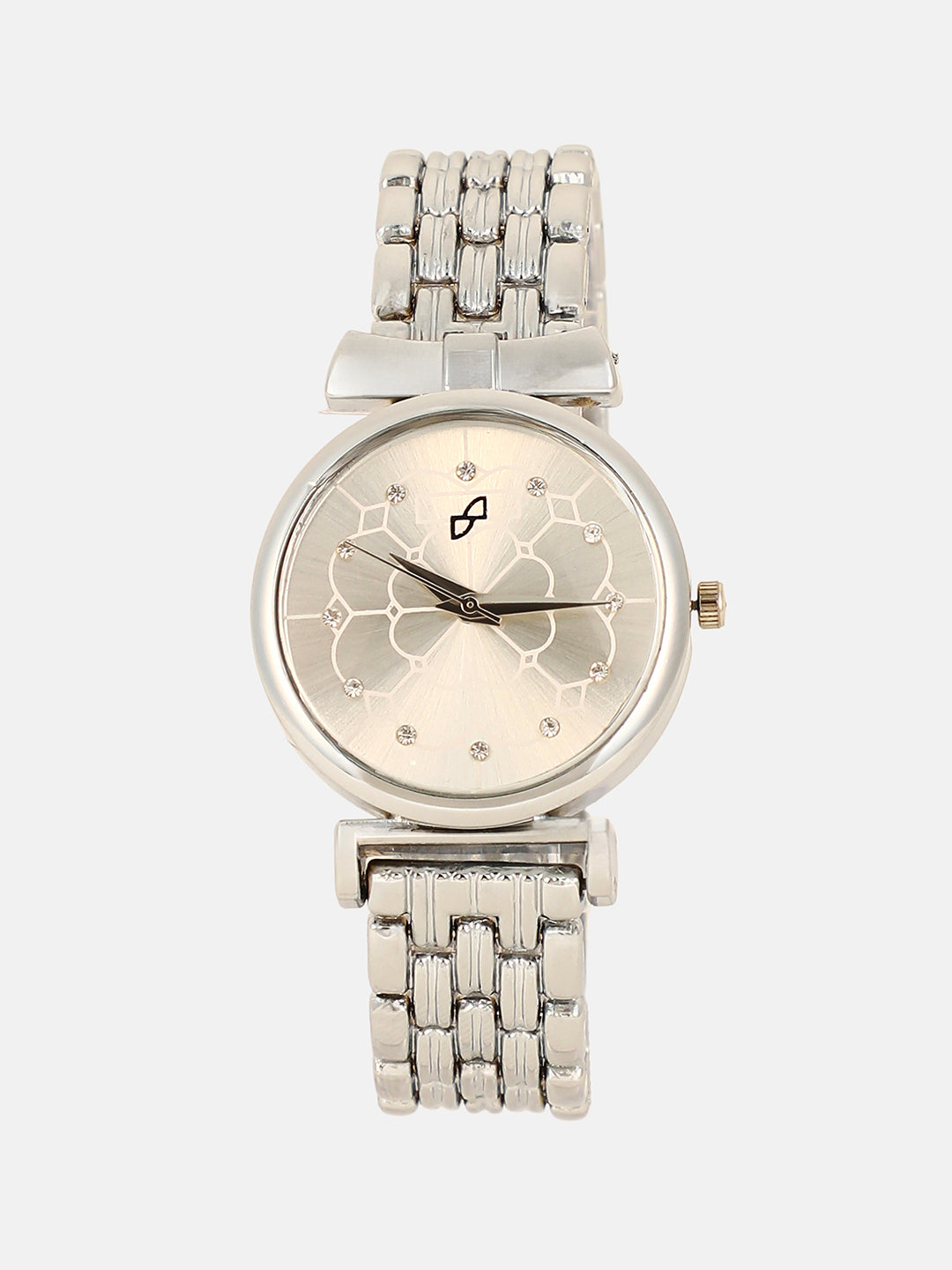 The Daily H-Link Round Watch - Metallic Silver
