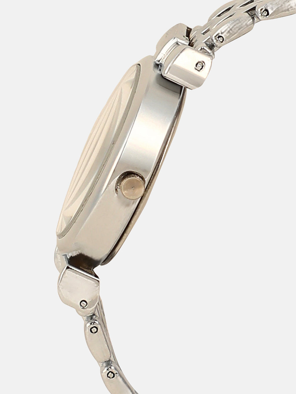 The Daily H-Link Round Watch - Metallic Silver