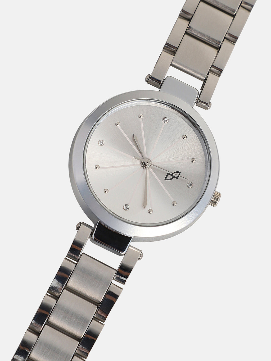 The Jour Round Watch - Metallic Silver