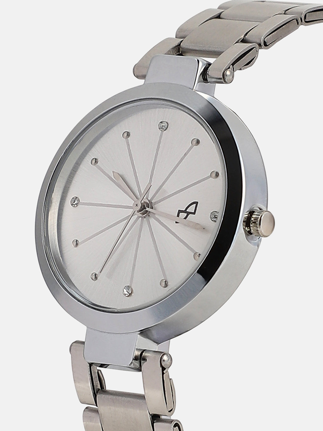 The Jour Round Watch - Metallic Silver