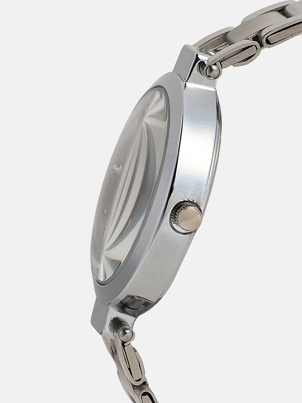 The Jour Round Watch - Metallic Silver