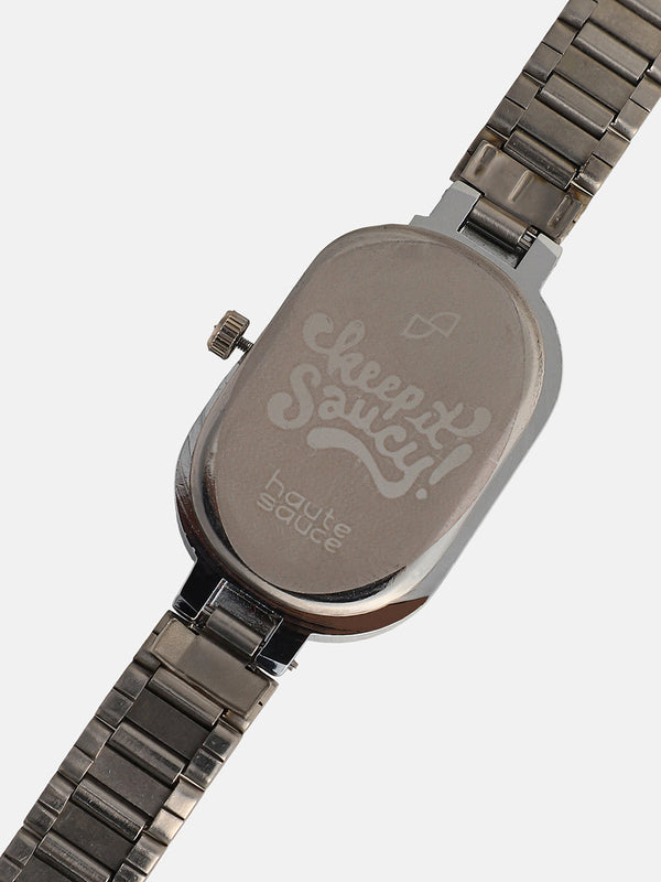 The Downtown Chain Rectangle Watch - Onyx Black