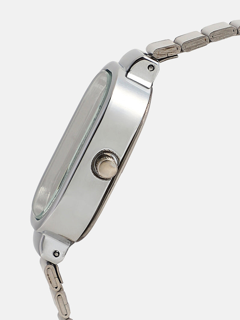 The Downtown Chain Rectangle Watch - Onyx Black