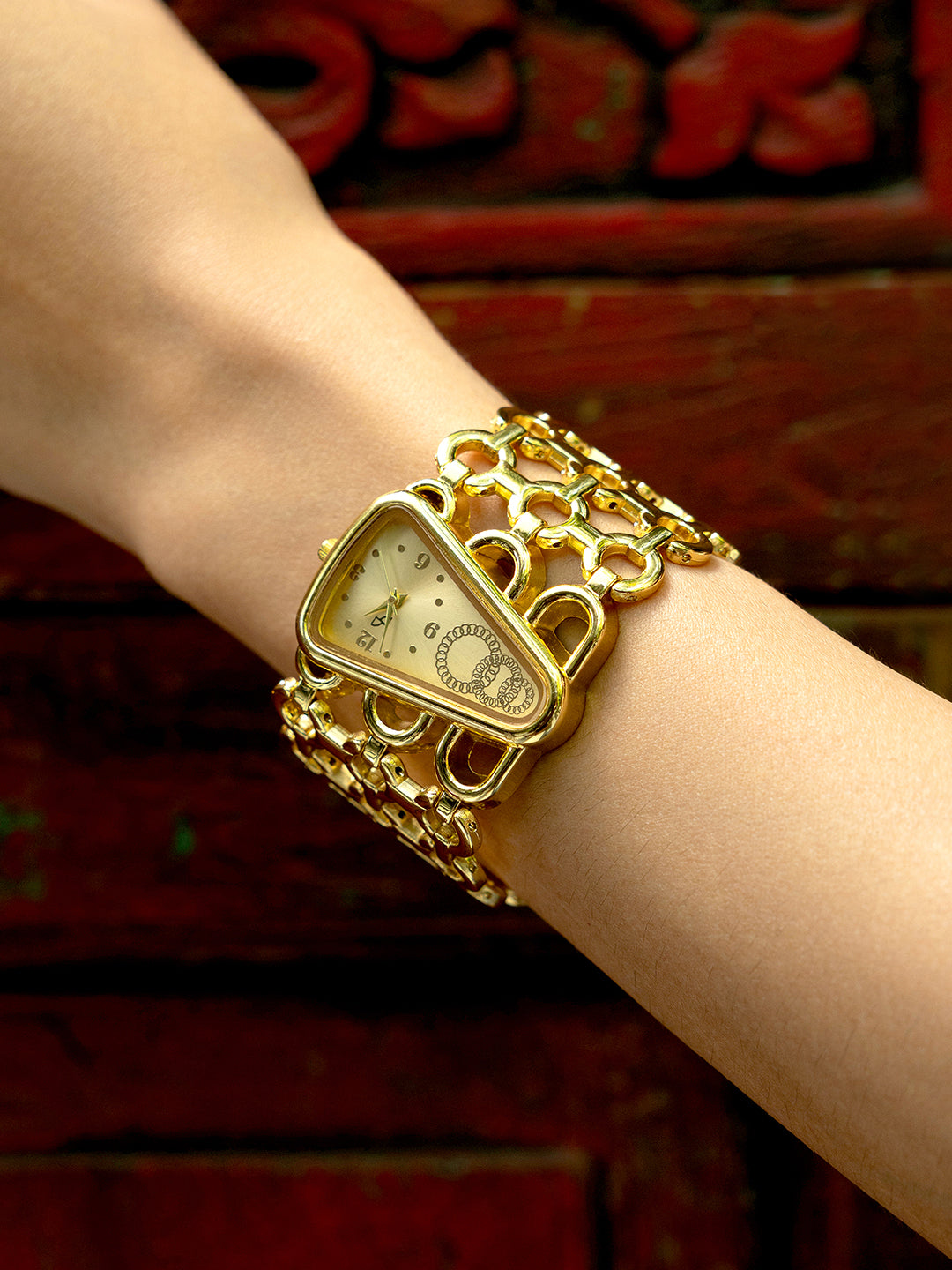 The Aurelia Designer Dial Watch-Antique Gold