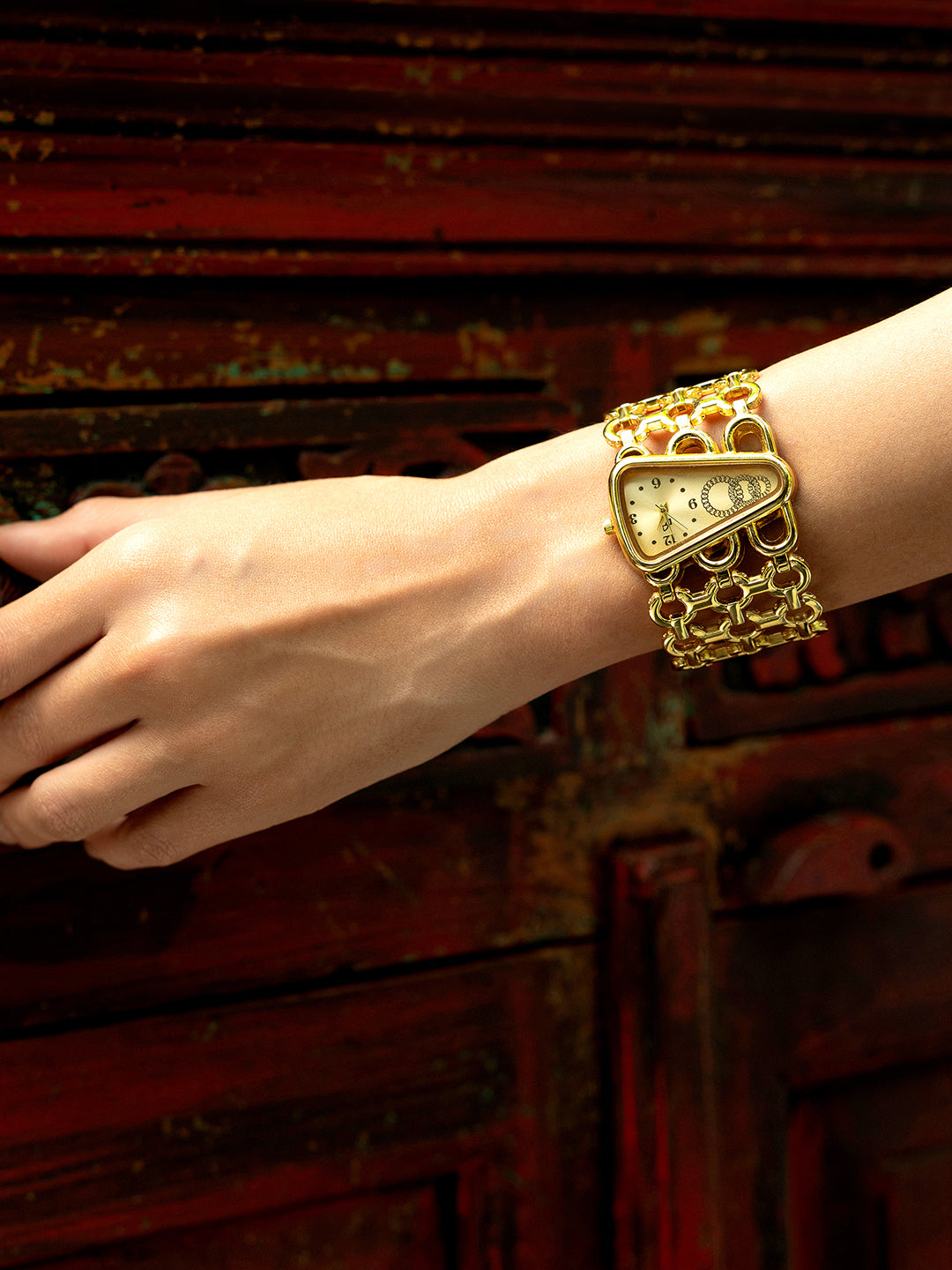 The Aurelia Designer Dial Watch-Antique Gold