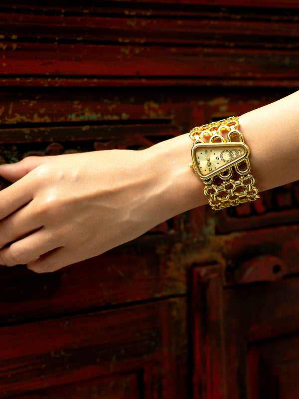 The Aurelia Designer Dial Watch-Antique Gold
