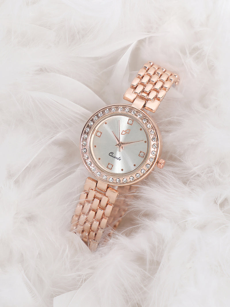 The Crystal Bloom Watch - Rose Gold