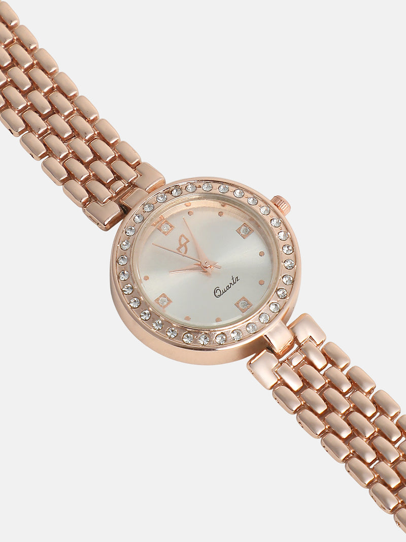The Crystal Bloom Watch - Rose Gold