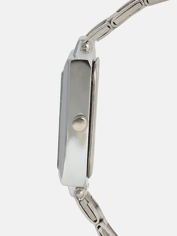 The Sapphire Rectangle Watch - Silver