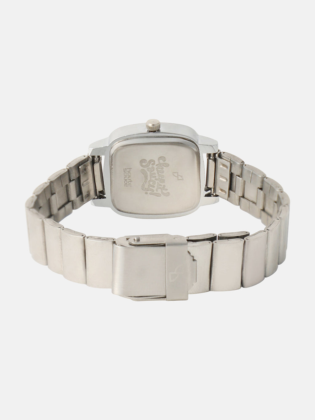The Rosé Square Watch - Crystal Silver