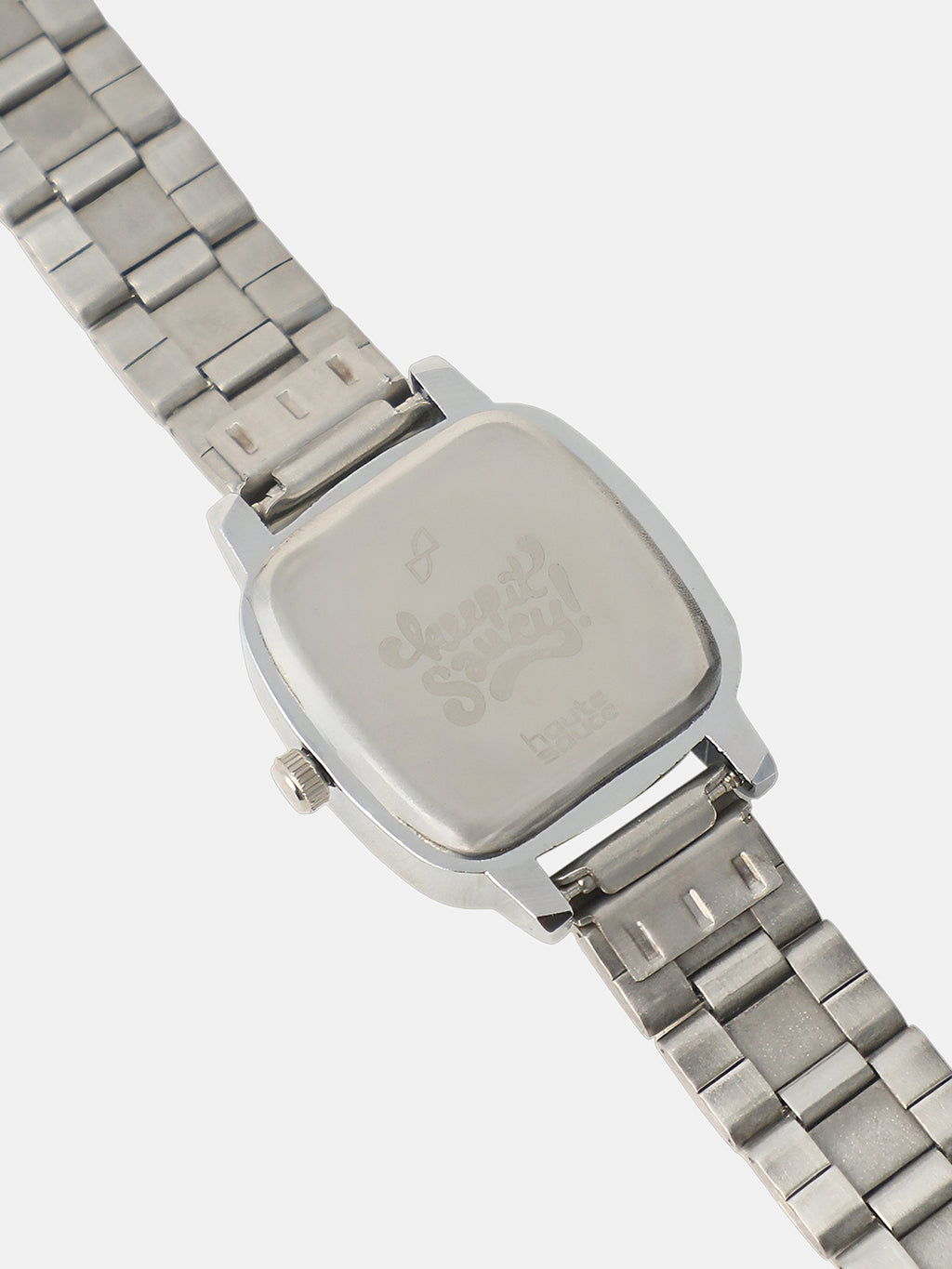 The Rosé Square Watch - Crystal Silver