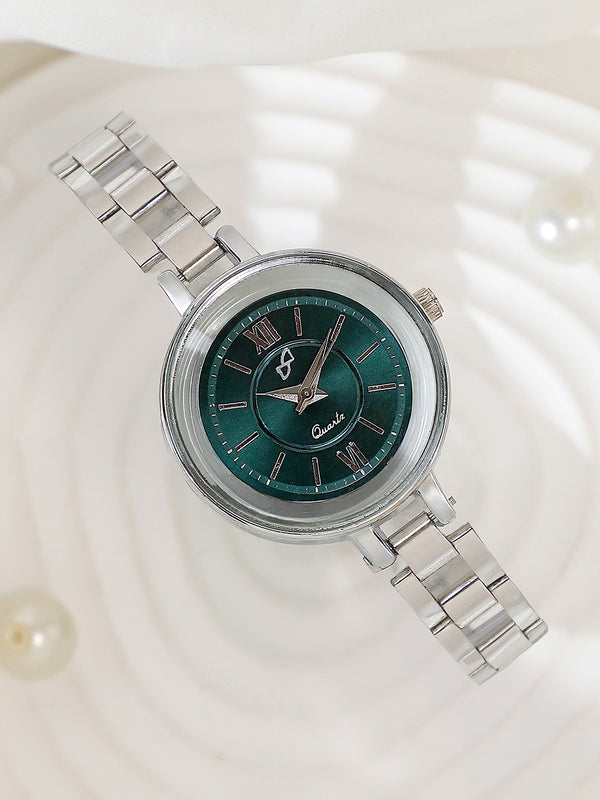 The Emerald Essence Watch - Silver