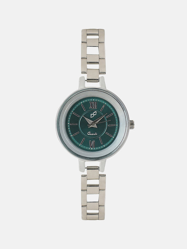 The Emerald Essence Watch - Silver