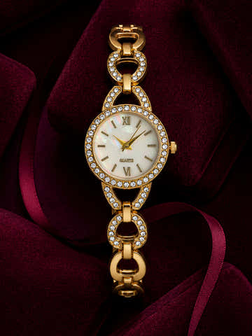 The Celeste Crystal Bracelet Watch - Gold