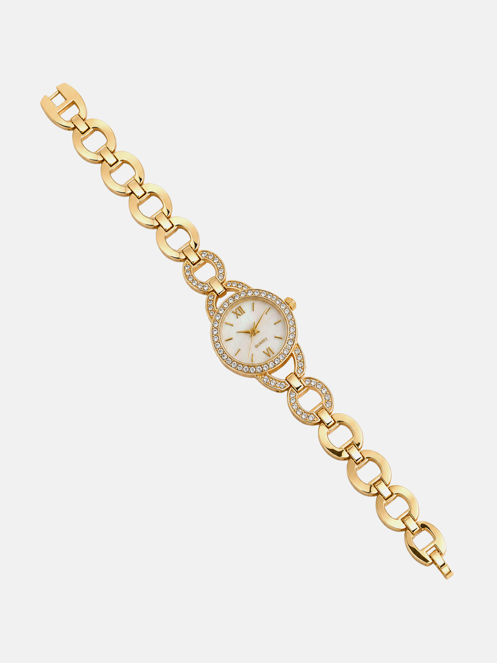 The Celeste Crystal Bracelet Watch - Gold