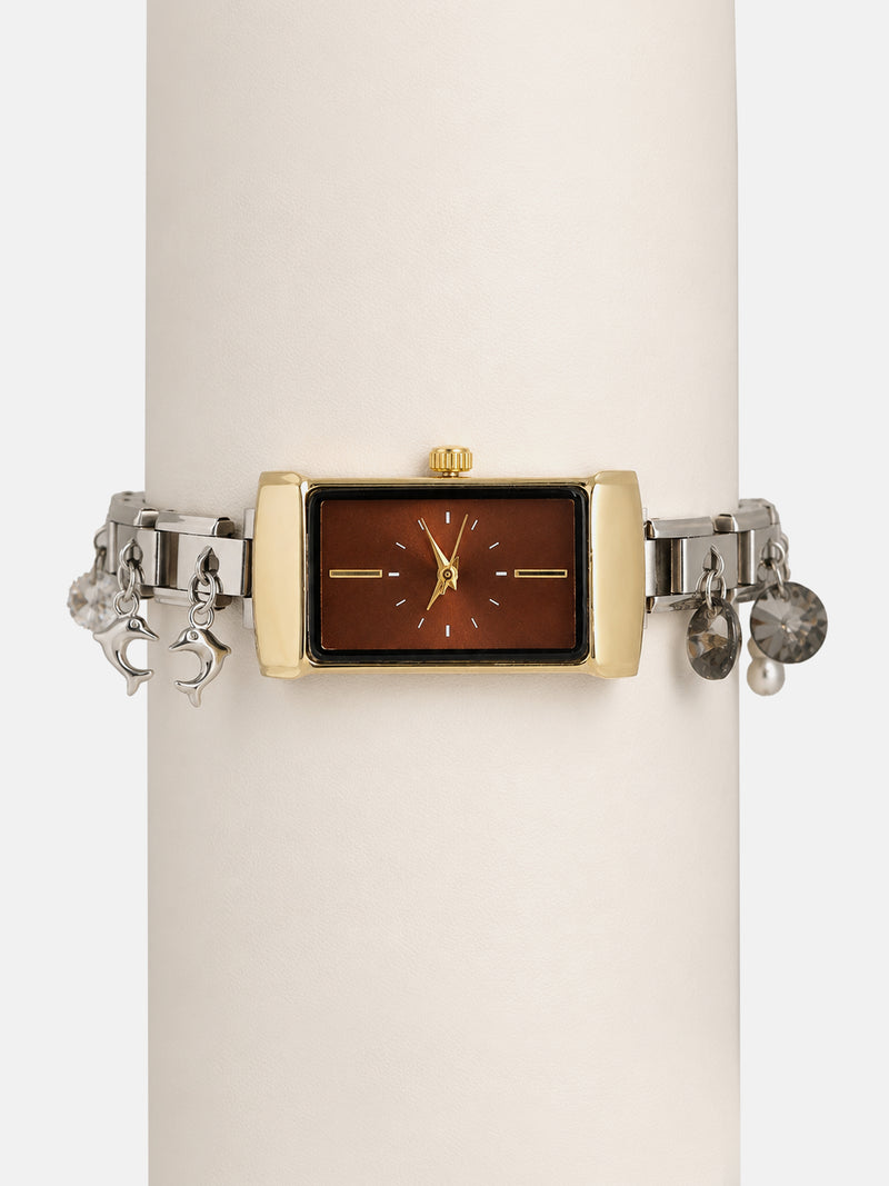The Verona Rectangle Watch - Silver