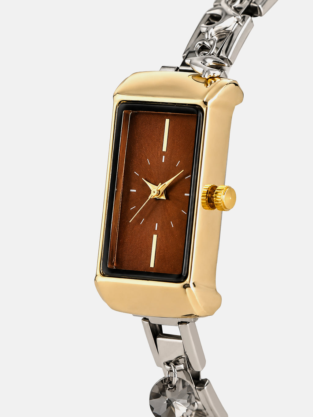 The Verona Rectangle Watch - Silver