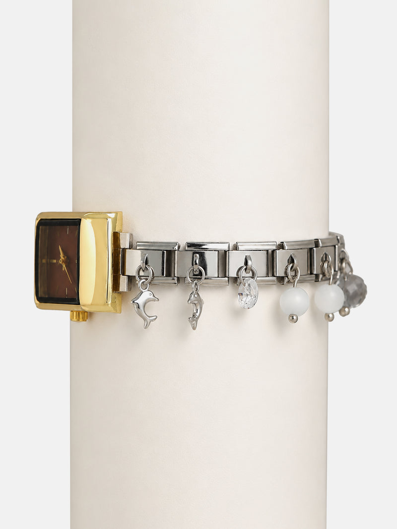 The Verona Rectangle Watch - Silver
