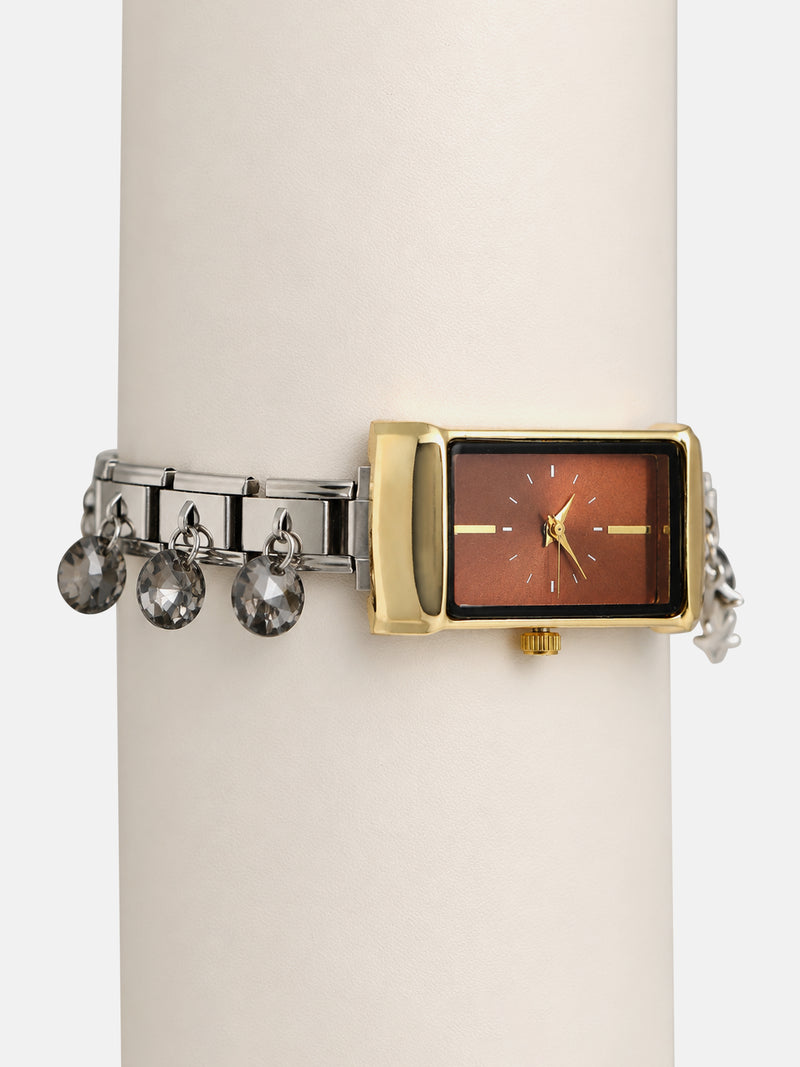 The Verona Rectangle Watch - Silver
