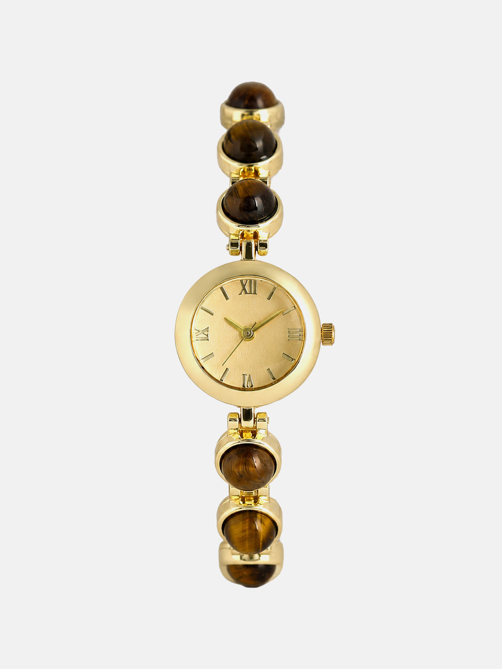 The Noir Beaded Watch - Gold