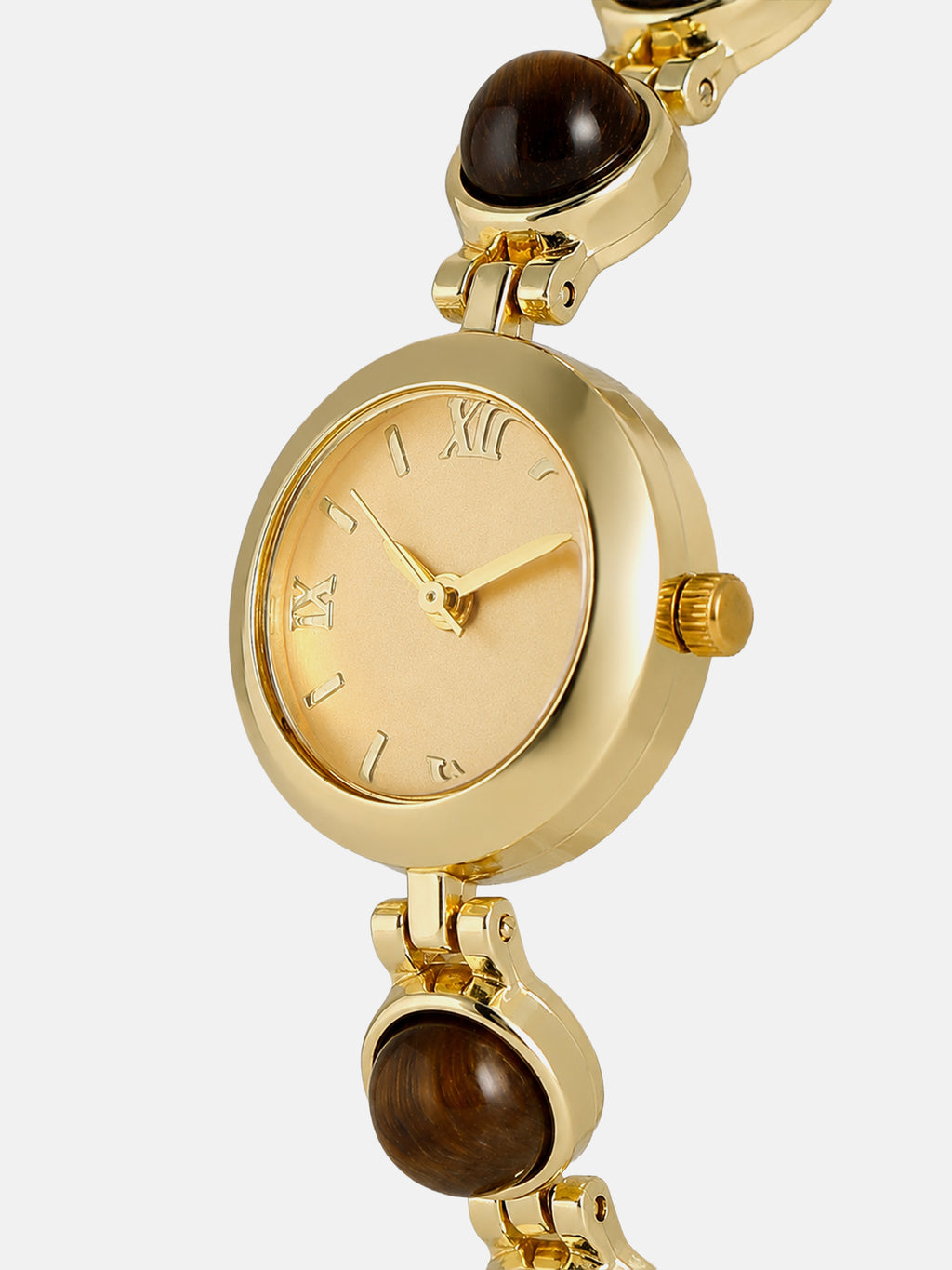 The Noir Beaded Watch - Gold