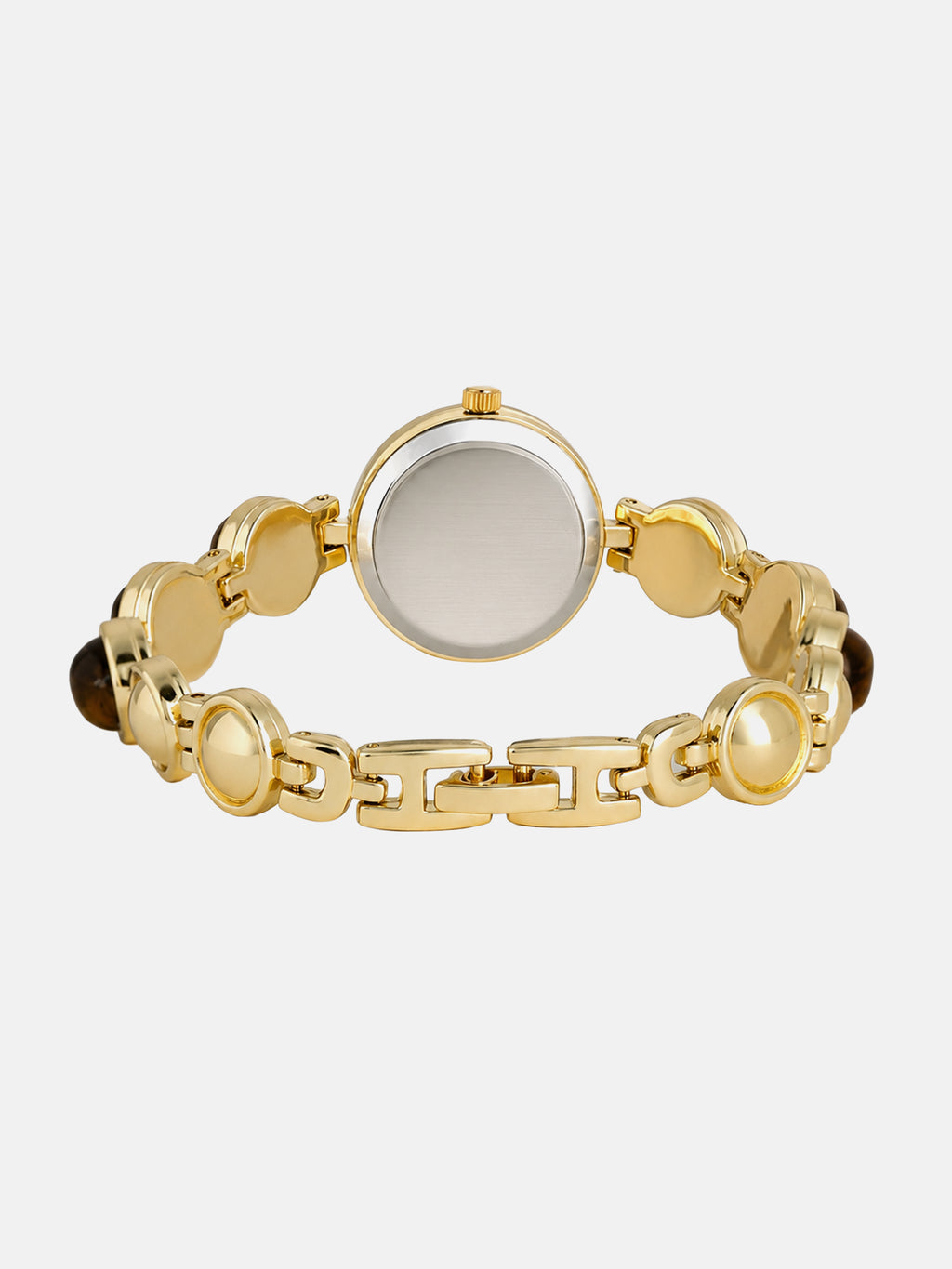 The Noir Beaded Watch - Gold