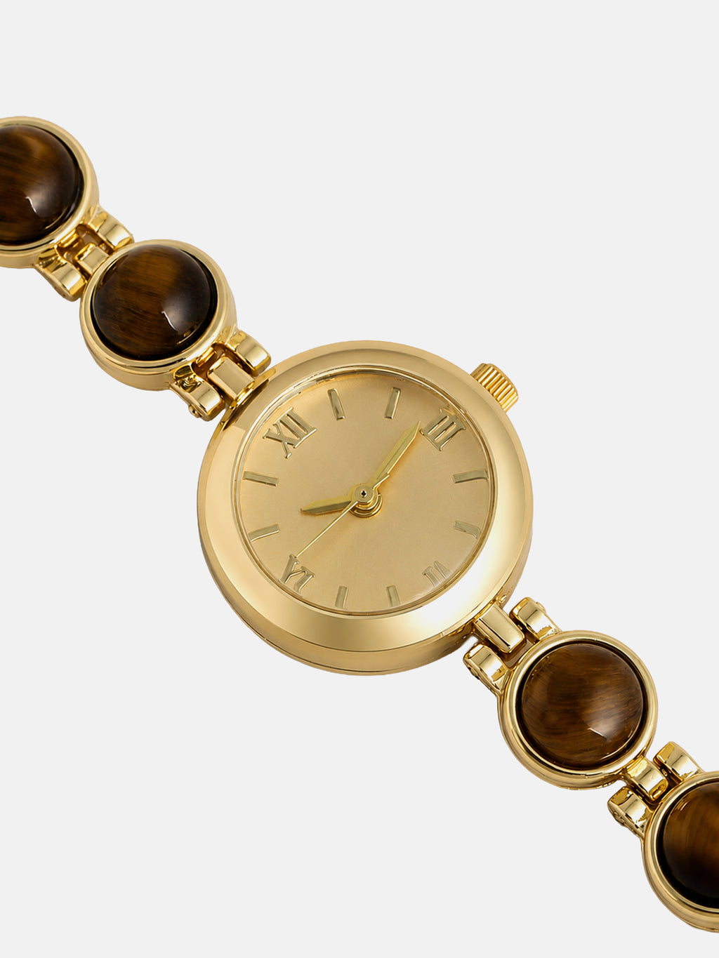 The Noir Beaded Watch - Gold