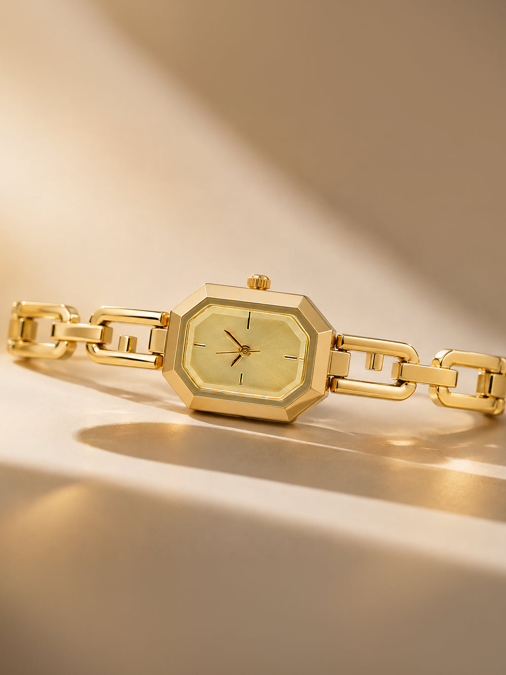 The Belle Rectangle Watch - Gold