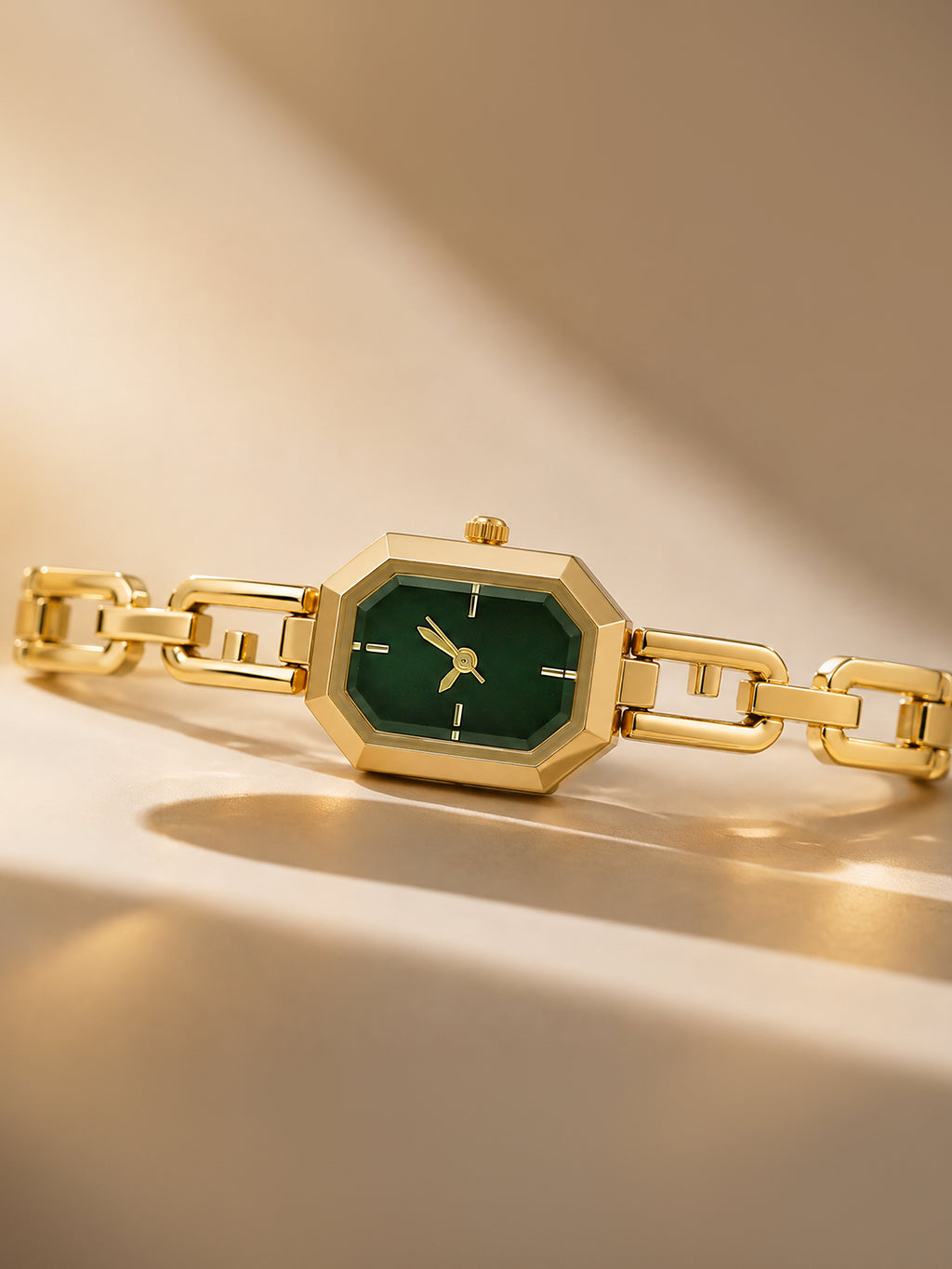 The Belle Rectangle Watch - Gold