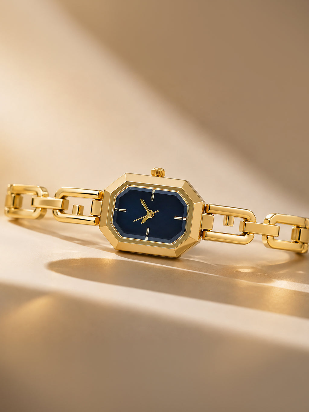 The Belle Rectangle Watch - Gold