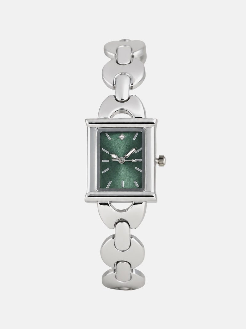 The Midnight Rectangle Watch - Silver