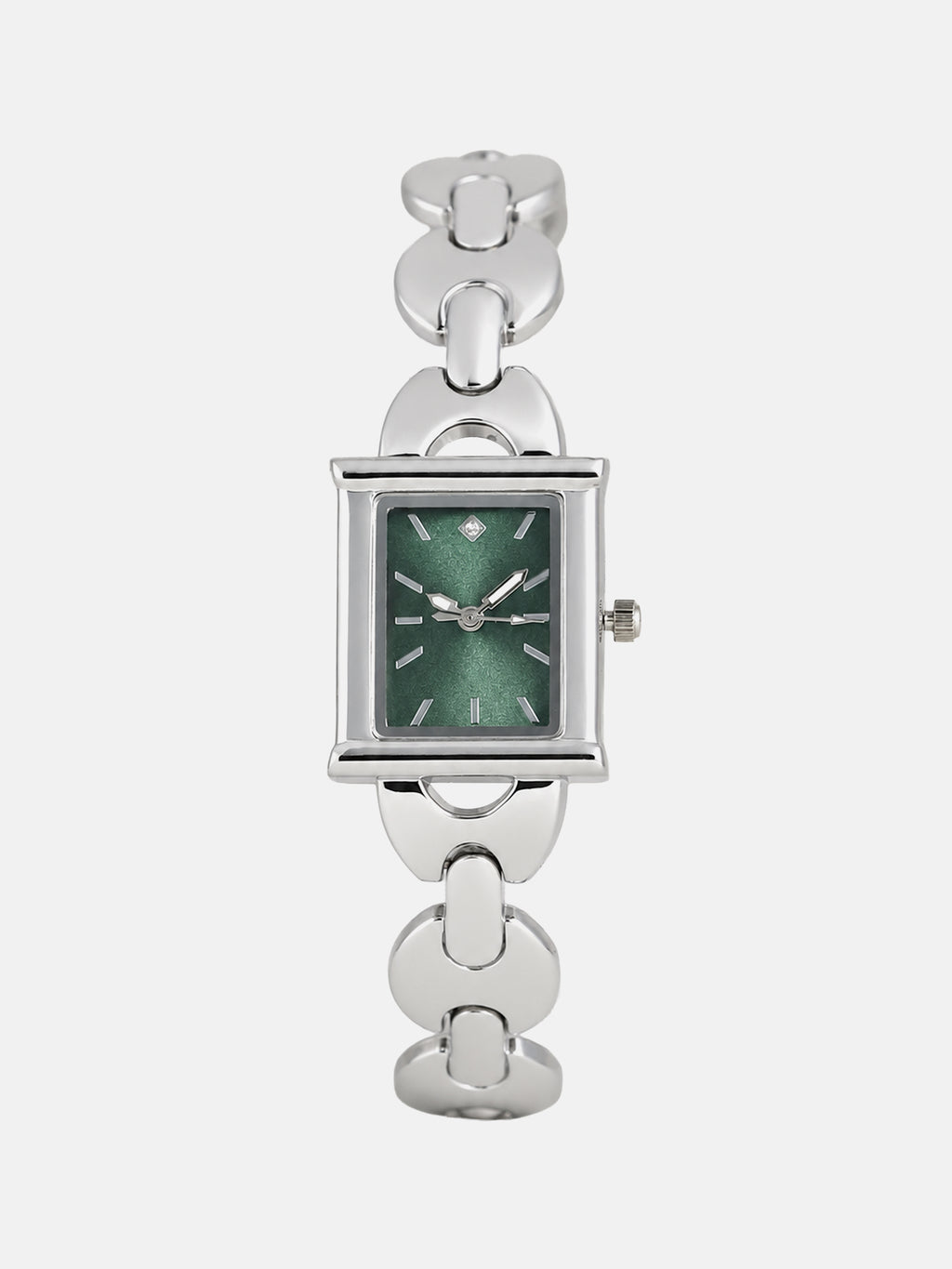 The Midnight Rectangle Watch - Silver