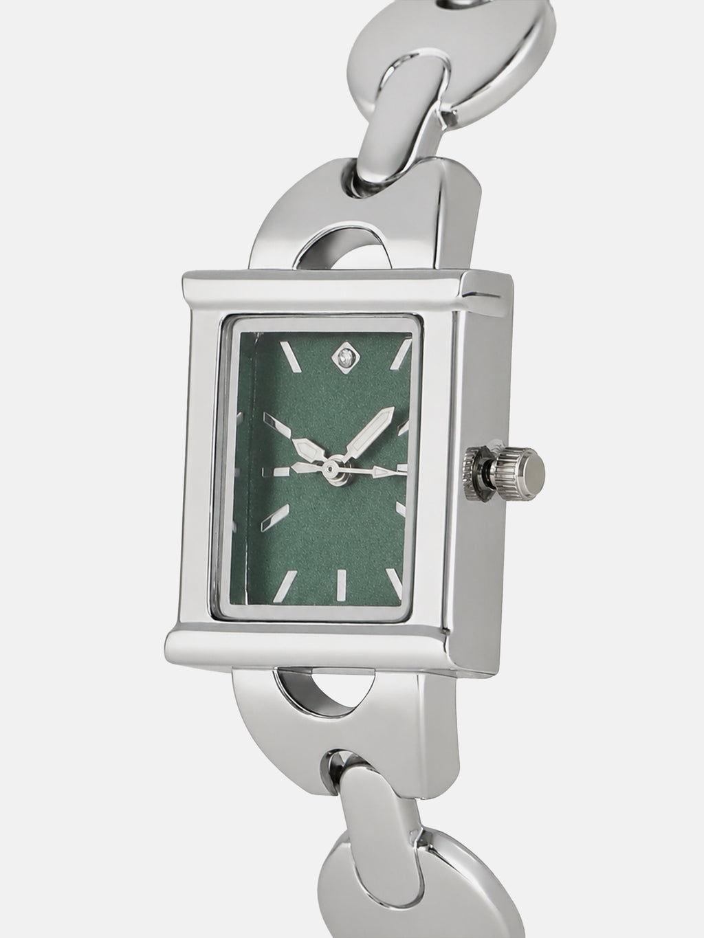 The Midnight Rectangle Watch - Silver