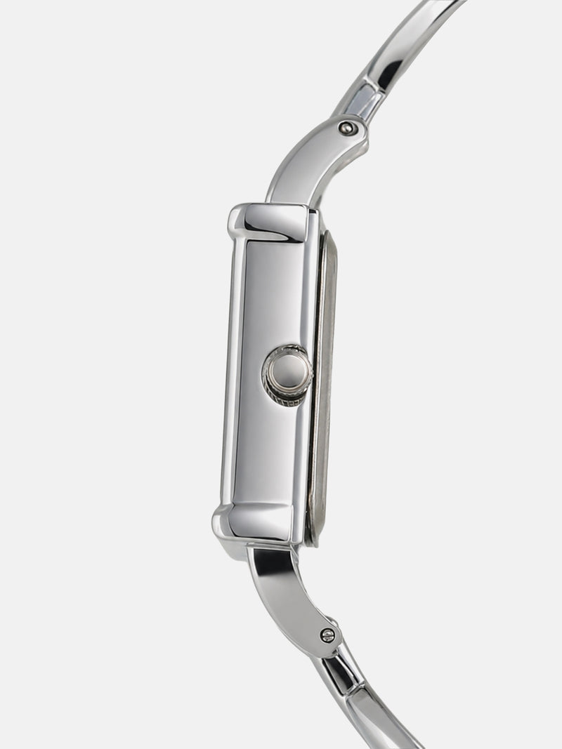 The Midnight Rectangle Watch - Silver