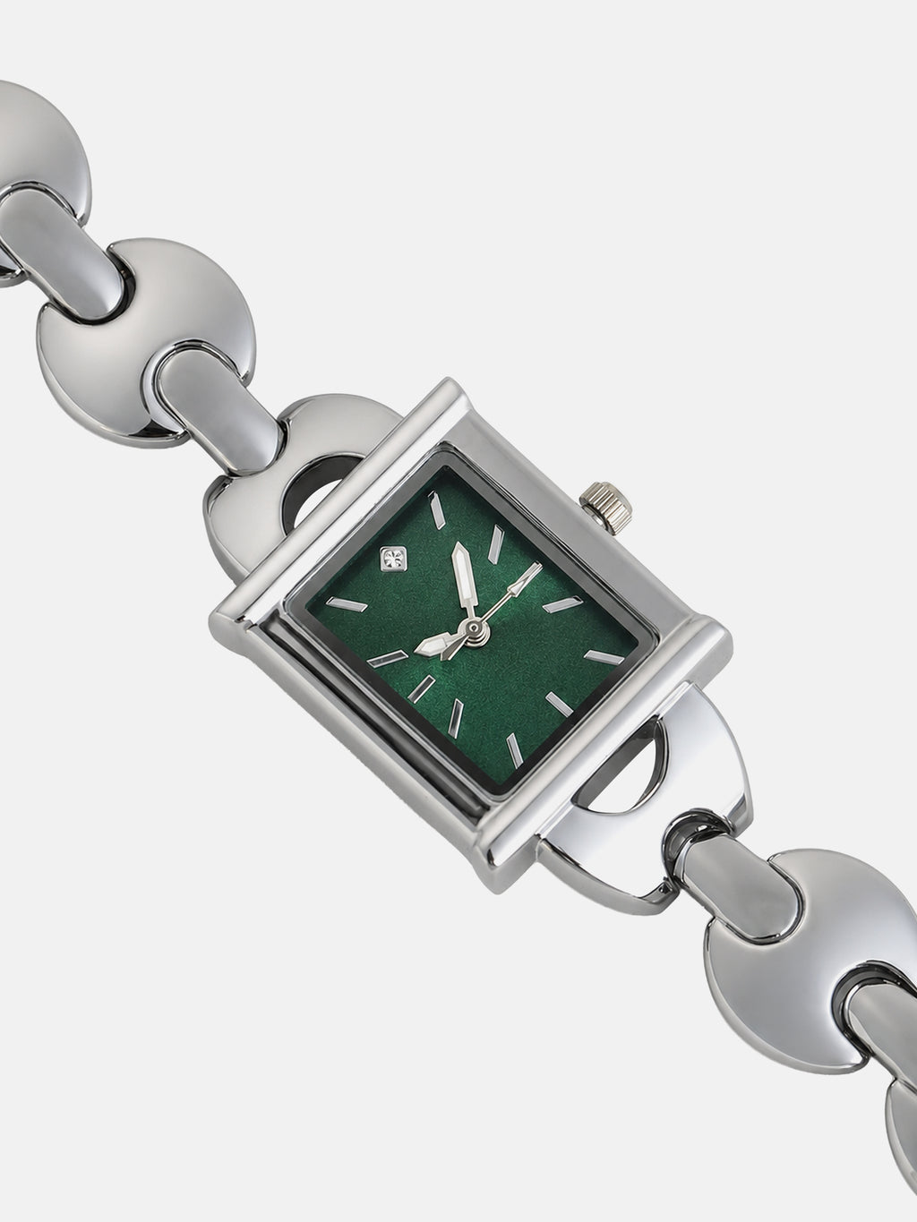 The Midnight Rectangle Watch - Silver