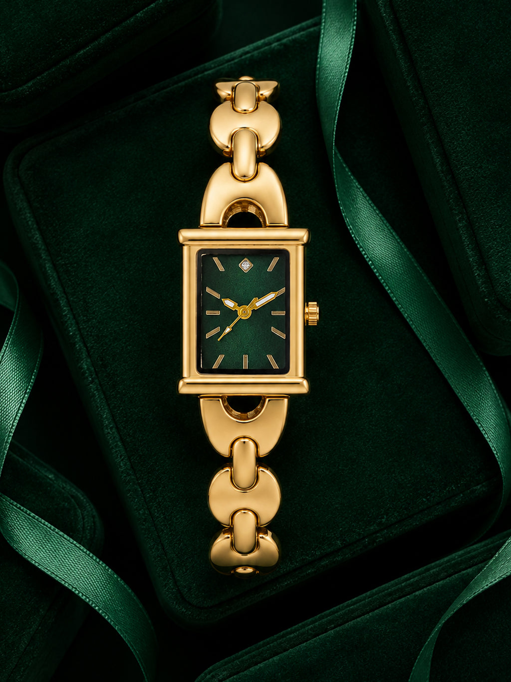 The Victoria Rectangle Watch - Gold