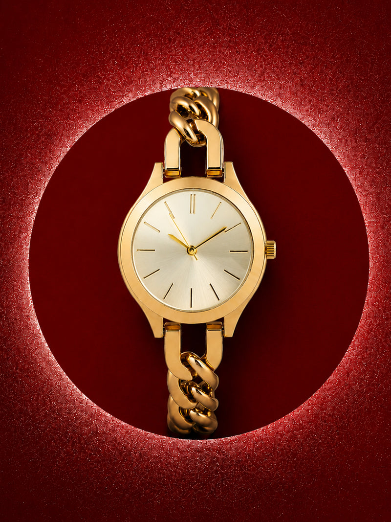 The Pearl Chain Watch - Gold
